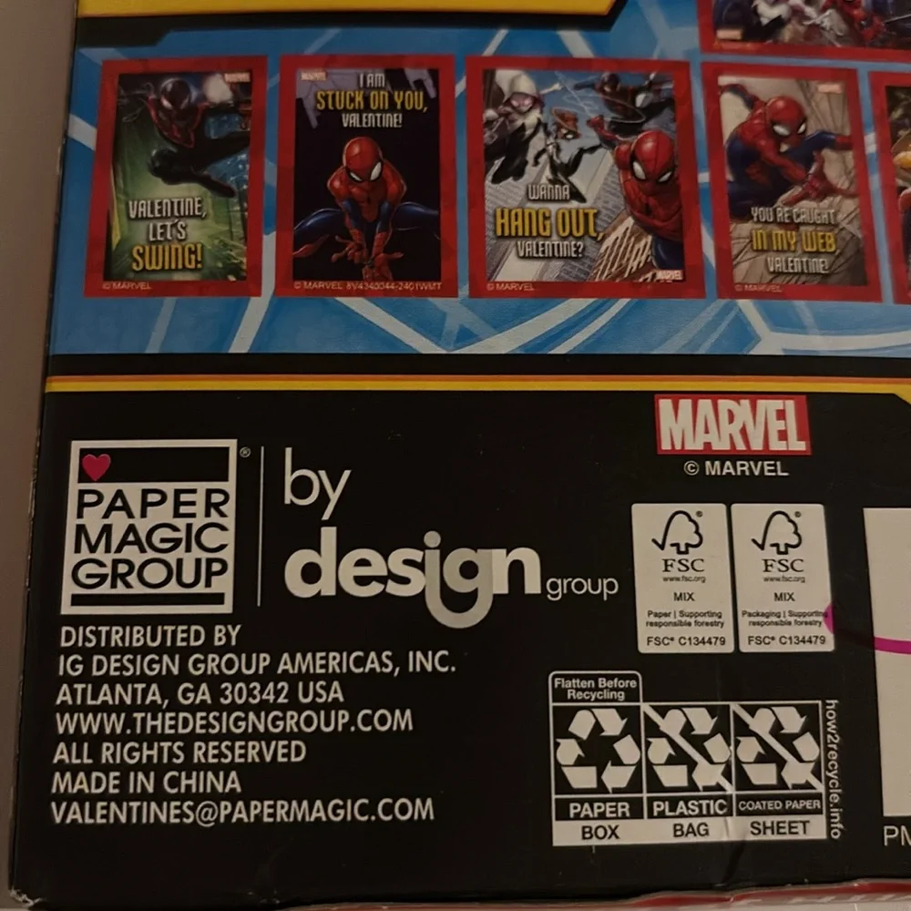 NWT Marvel Spider-Man & Etch Underwater Valentine’s, Valentine’s Day Treat Boxes